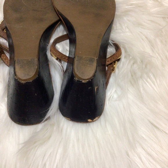 Tory Burch Pauline Almond wedge heel sandals 8 - Picture 9 of 10